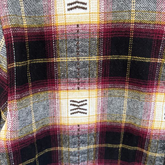 PacSun "Care Free" Flannel Button Up Southwestern Plaid Size M - Picture 5 of 8